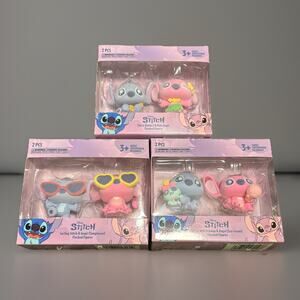 🔥COMPLETE SET of 6 Disney Lilo & Stitch Flocked Figures w/ Scrump & Angel NWT🔥